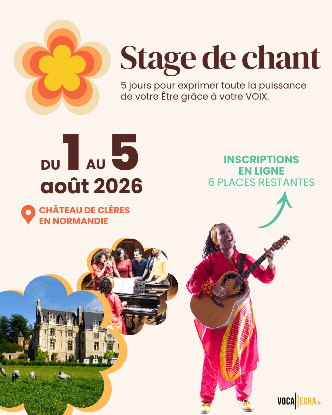 Combien de fois tu t’es dit :
"J’aimerais chanter, mais je n’ose pas..."
"Et si je n’étais pas assez bon.ne ?"
"Et si ma voix n’était pas à la hauteur ?"
STOP. 🚫
Et si, au lieu de douter, tu venais essayer ?
👉 Du 1er au 5 août, je t’emmène à Clères, en Normandie, pour un stage intensif et libérateur.
5 jours pour :
🔥 Lâcher les blocages
🌈 Retrouver ta voix authentique
🎤 Explorer des chants du monde et des pratiques vocales puissantes
🌿 Plonger dans une nature qui te soutient
💛 Repartir aligné.e, vivant.e et inspiré.e
Ce stage, c’est une pause sacrée, une renaissance vocale et artistique.
Tu y as ta place, même si tu doutes. Surtout si tu doutes ✨
📍 Clères (à 30 min de Rouen)
📆 Du 1er au 5 août
🎟 Toutes les infos & réservation ici : https://dominiquesylvain.vocallegra.fr/stage-ete-cleres
#Stage #Chant #Artiste #Voix #Musique #été #Nature #Chanson #Vocalise