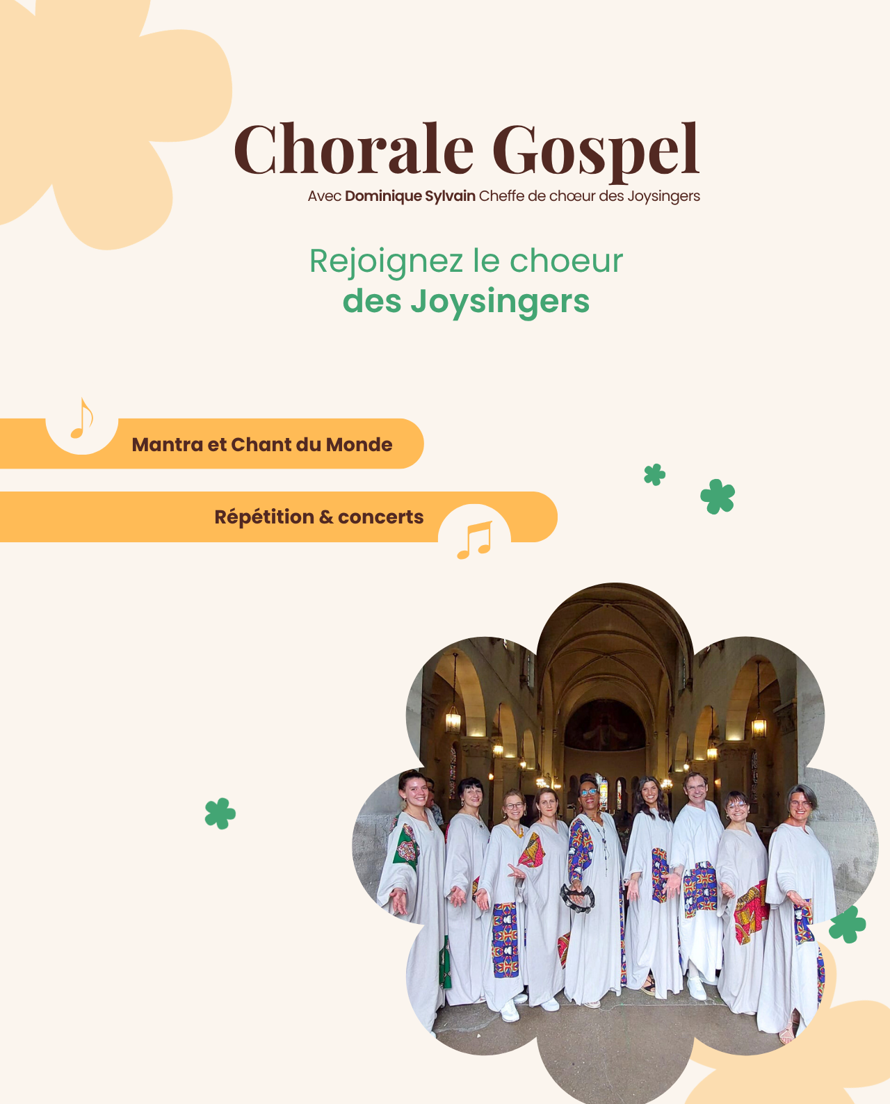 joysingers rejoindre chorale téléphone